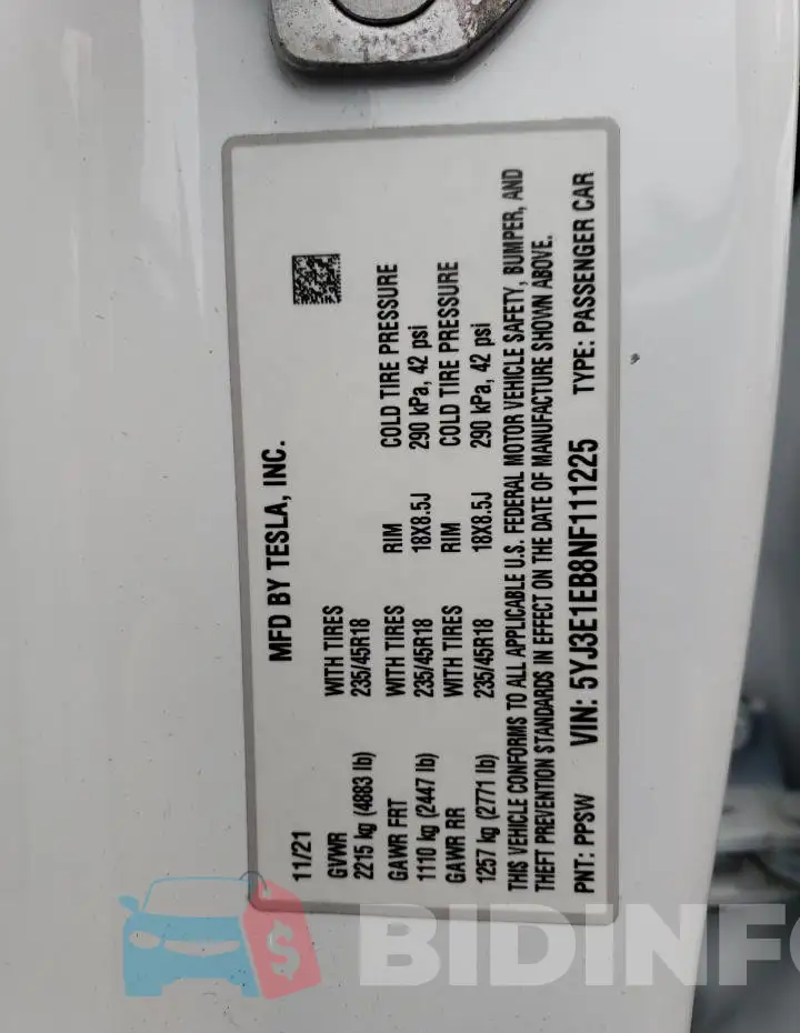 5YJ3E1EB8NF111225 Photo# 12