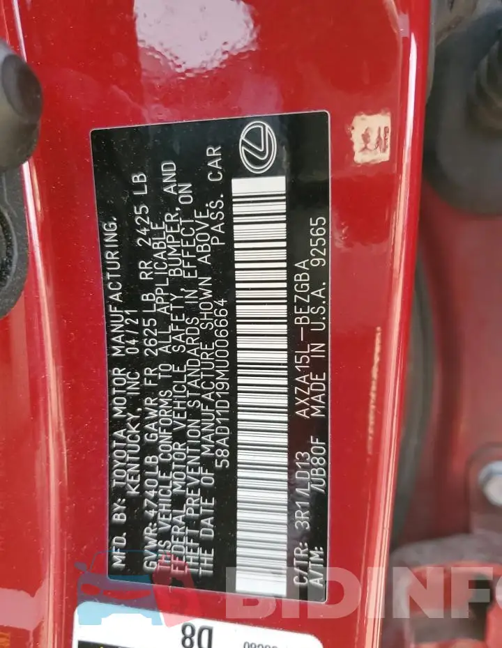58AD11D19MU006664 Photo# 13