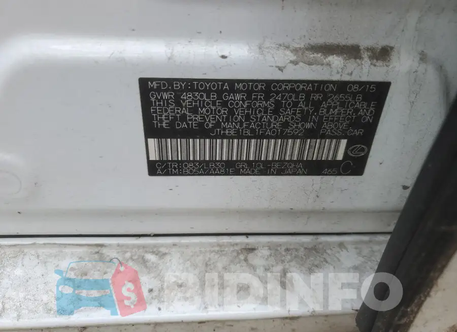JTHBE1BL1FA017592 Photo# 12