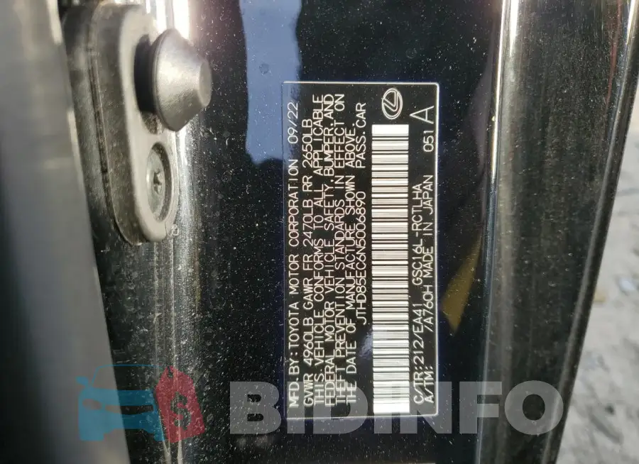 JTHD85EC6N5006890 Photo# 12