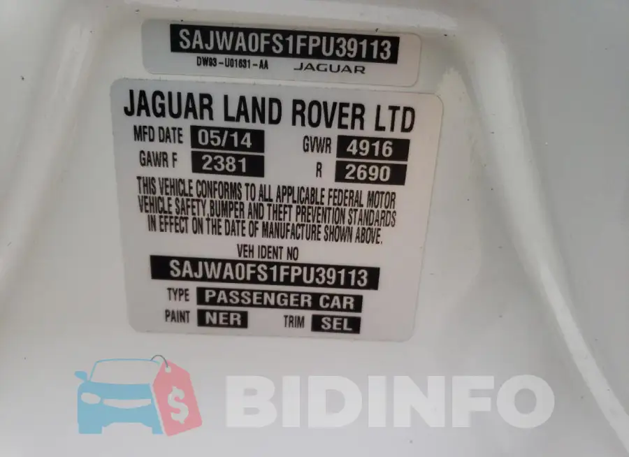 SAJWA0FS1FPU39113 Photo# 12