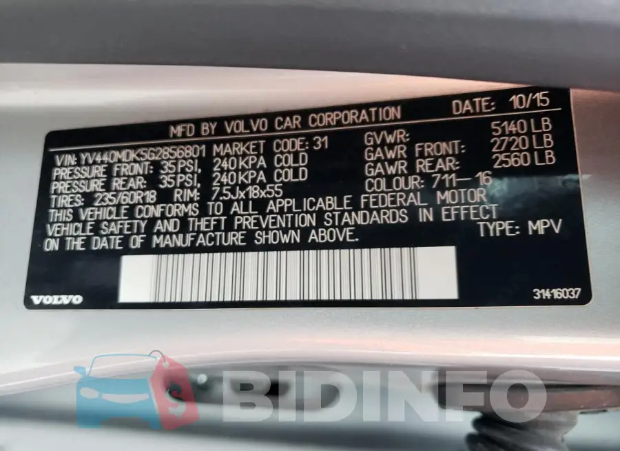 YV440MDK5G2856801 Photo# 14