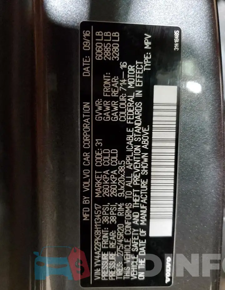 YV4A22PK8H1134517 Photo# 13