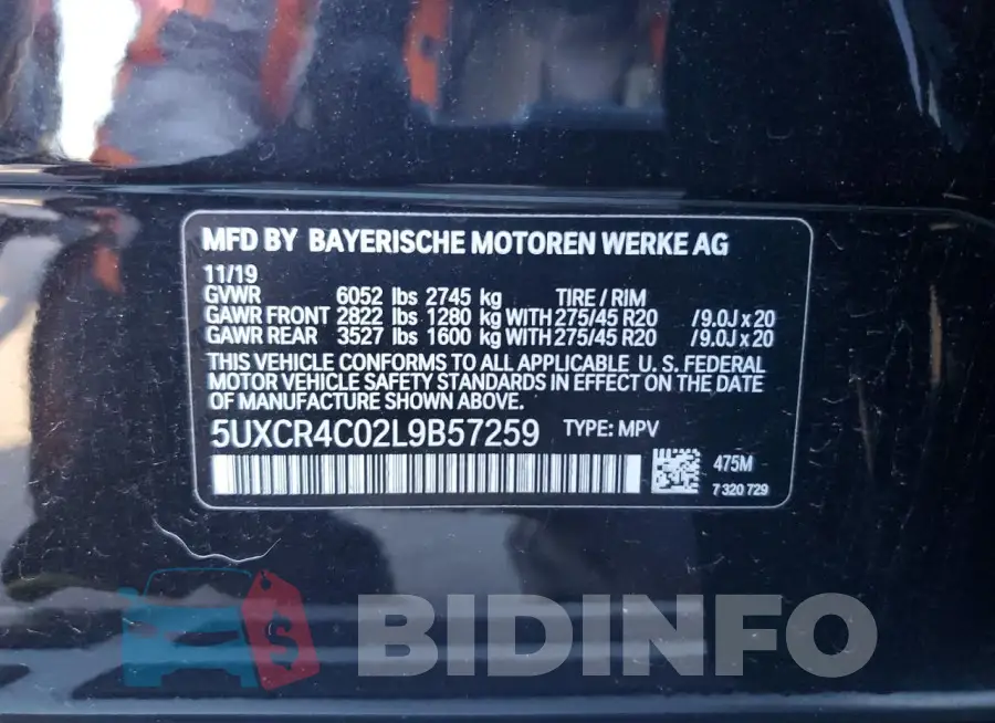 5UXCR4C02L9B57259 Photo# 13