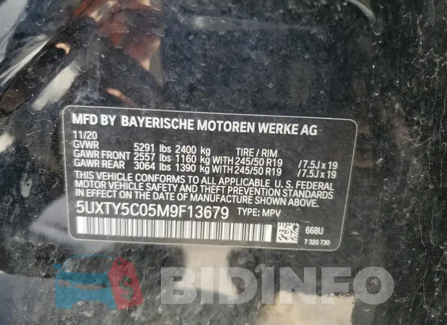 5UXTY5C05M9F13679 Photo# 12