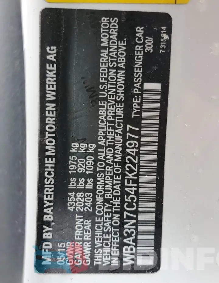WBA3N7C54FK224977 Photo# 12