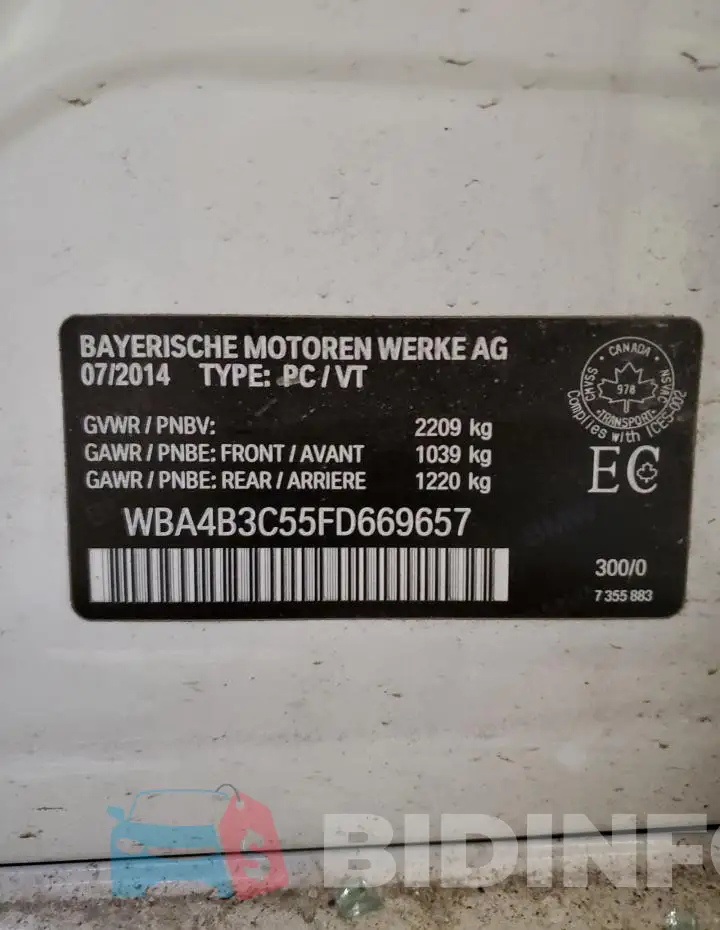 WBA4B3C55FD669657 Photo# 12