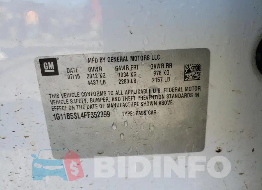 1G11B5SL4FF352399 Photo# 12