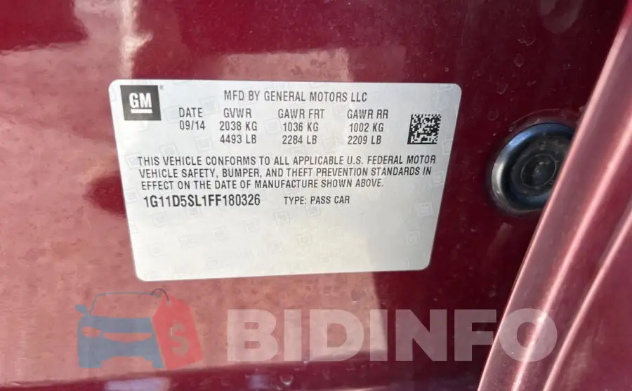 1G11D5SL1FF180326 Photo# 10