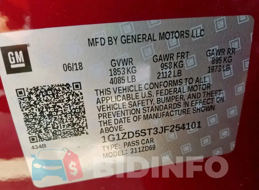 1G1ZD5ST3JF254101 Photo# 10