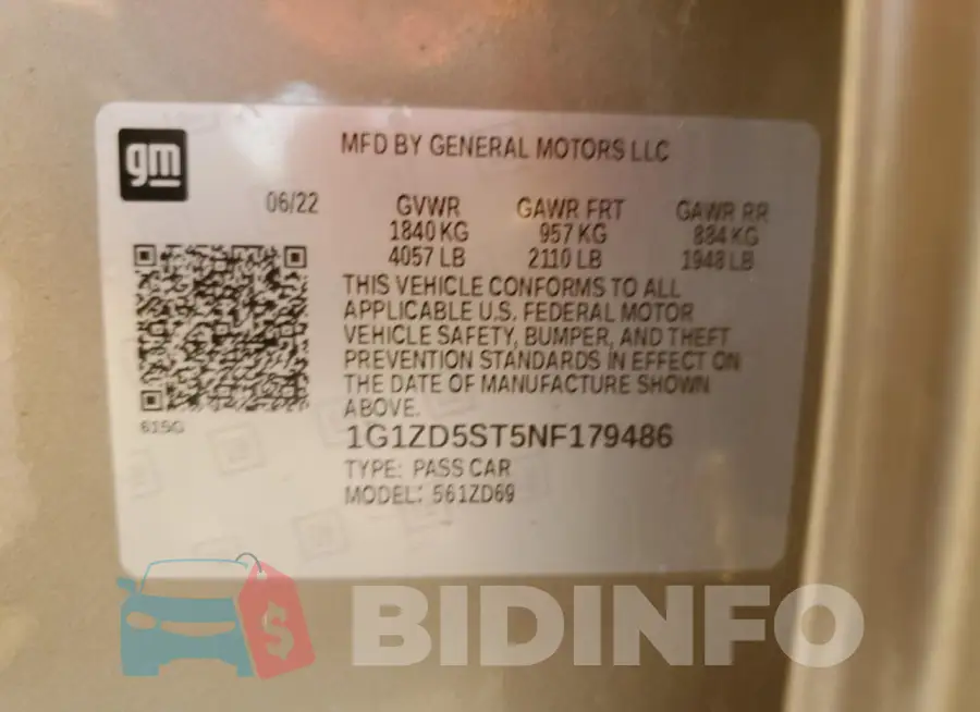 1G1ZD5ST5NF179486 Photo# 13