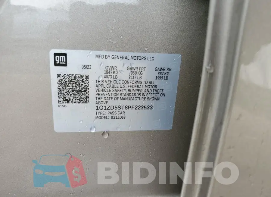 1G1ZD5ST8PF223533 Photo# 12