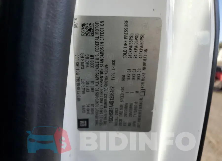 1GCHSBEA4G1296462 Photo# 12