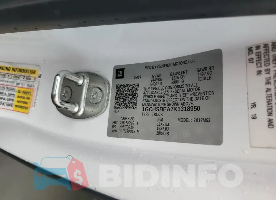1GCHSBEA7K1318950 Photo# 13