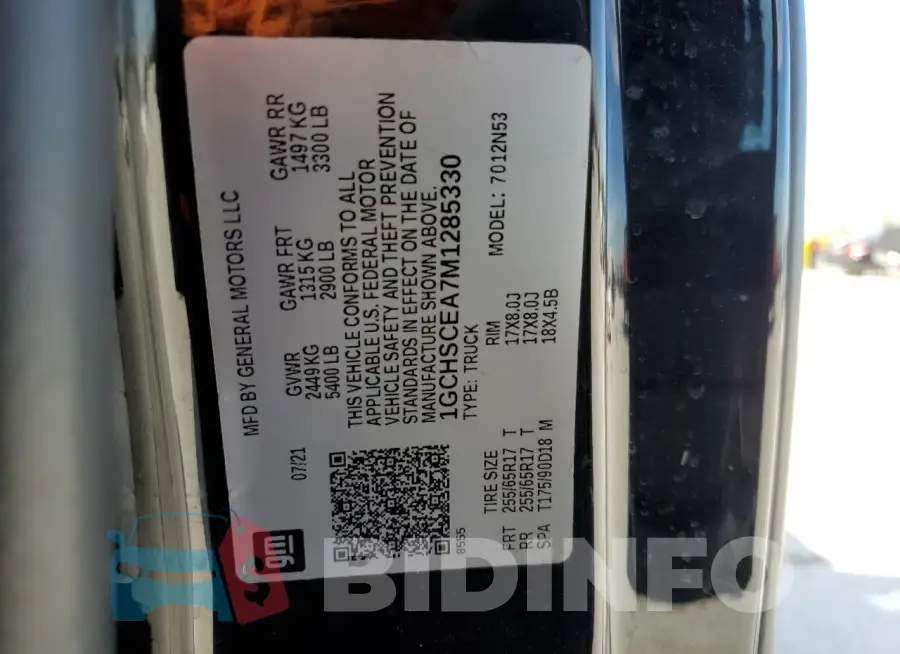 1GCHSCEA7M1285330 Photo# 13