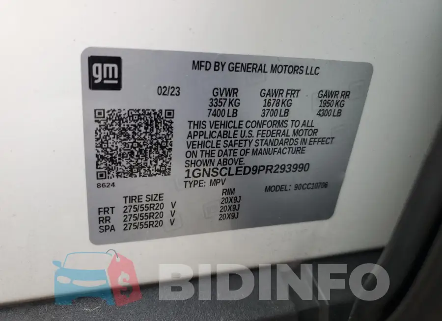 1GNSCLED9PR293990 Photo# 13