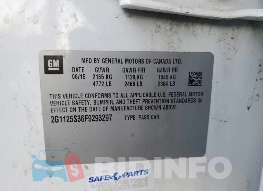 2G1125S36F9293297 Photo# 12