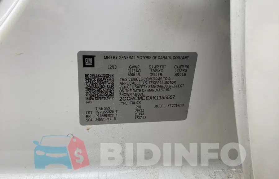 2GCRCMECXK1155557 Photo# 10