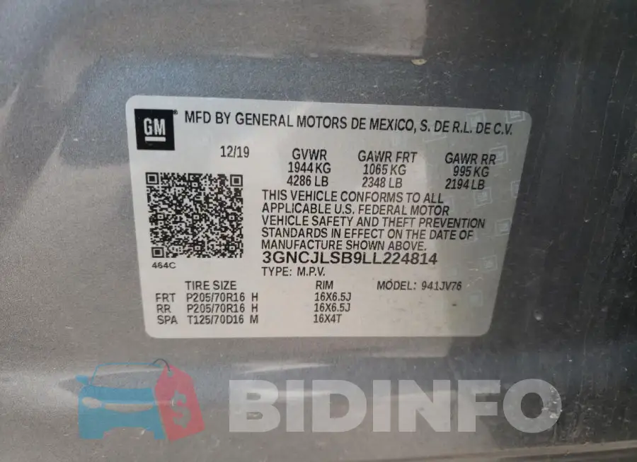 3GNCJLSB9LL224814 Photo# 12