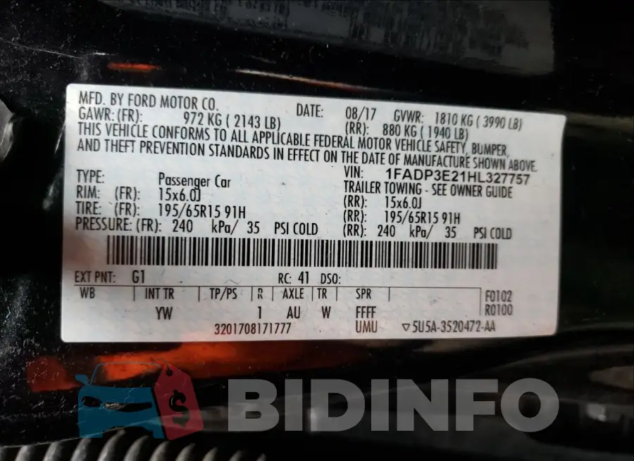1FADP3E21HL327757 Photo# 10