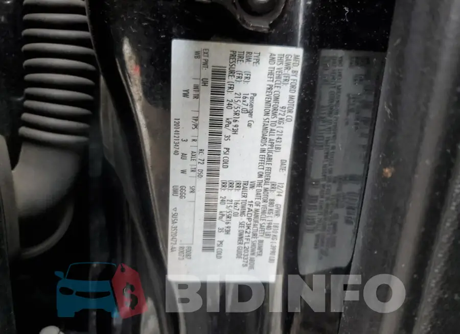1FADP3K21FL203375 Photo# 12