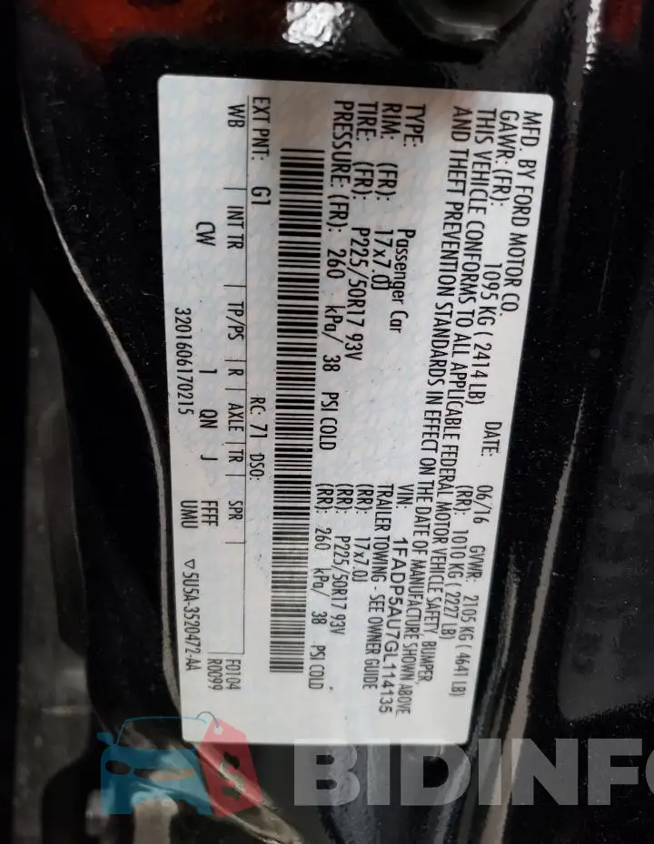 1FADP5AU7GL114135 Photo# 12