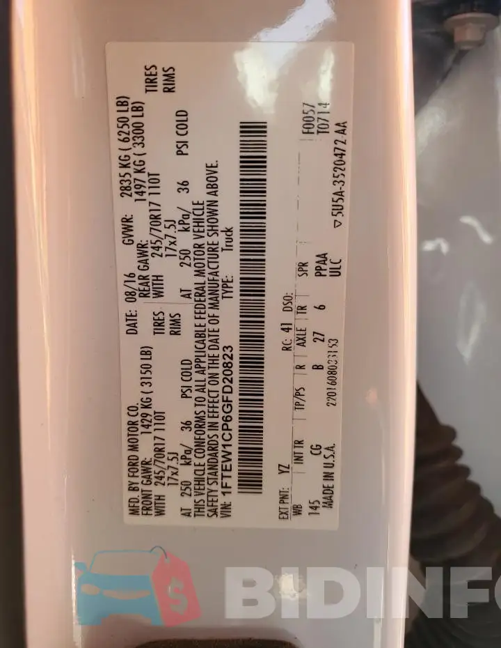1FTEW1CP6GFD20823 Photo# 12