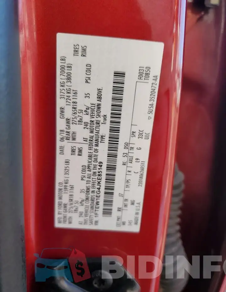 1FTEW1EG4JKE85149 Photo# 12