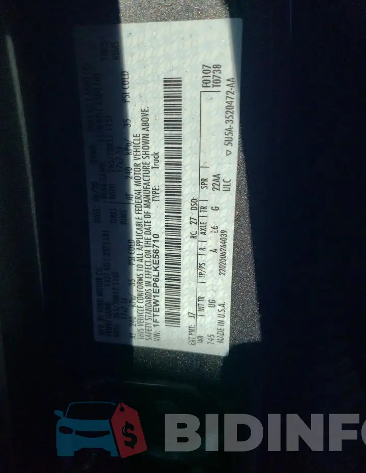 1FTEW1EP6LKE56710 Photo# 12