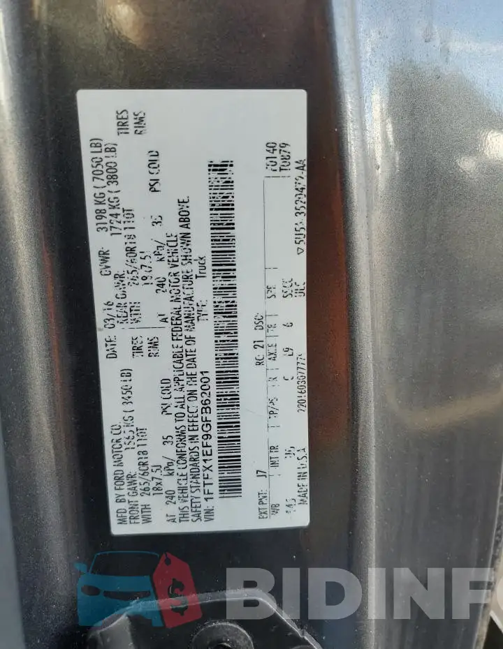 1FTFX1EF9GFB62001 Photo# 12