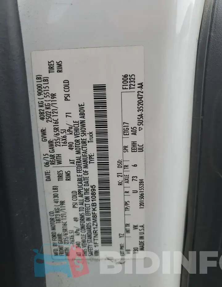 1FTNR1ZM8FKB10895 Photo# 13