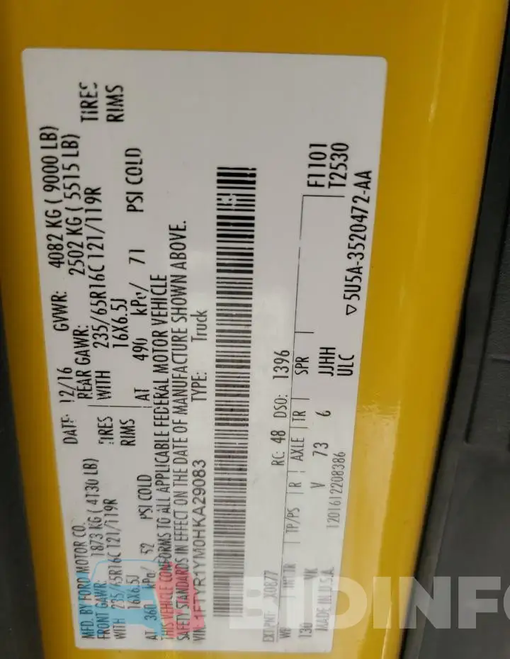 1FTYR1YM0HKA29083 Photo# 13