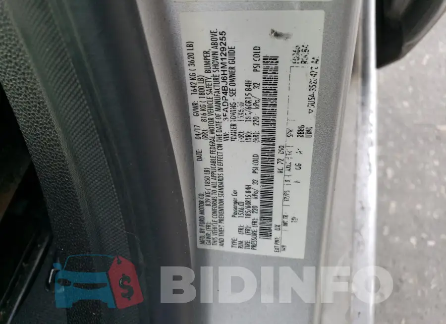 3FADP4BJ6HM129255 Photo# 12