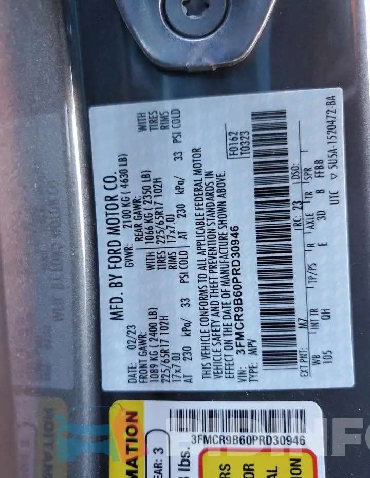 3FMCR9B60PRD30946 Photo# 12
