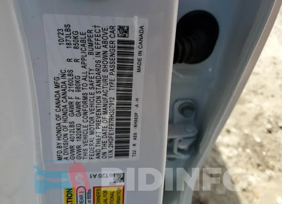 2HGFE1F97RH307912 Photo# 12