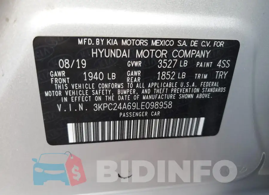3KPC24A69LE098958 Photo# 12