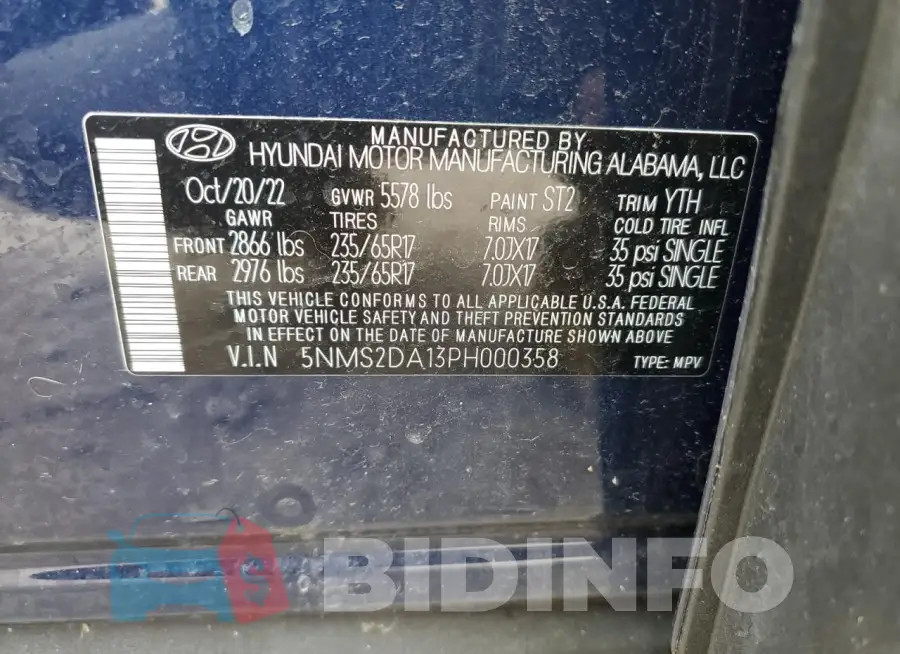 5NMS2DA13PH000358 Photo# 12