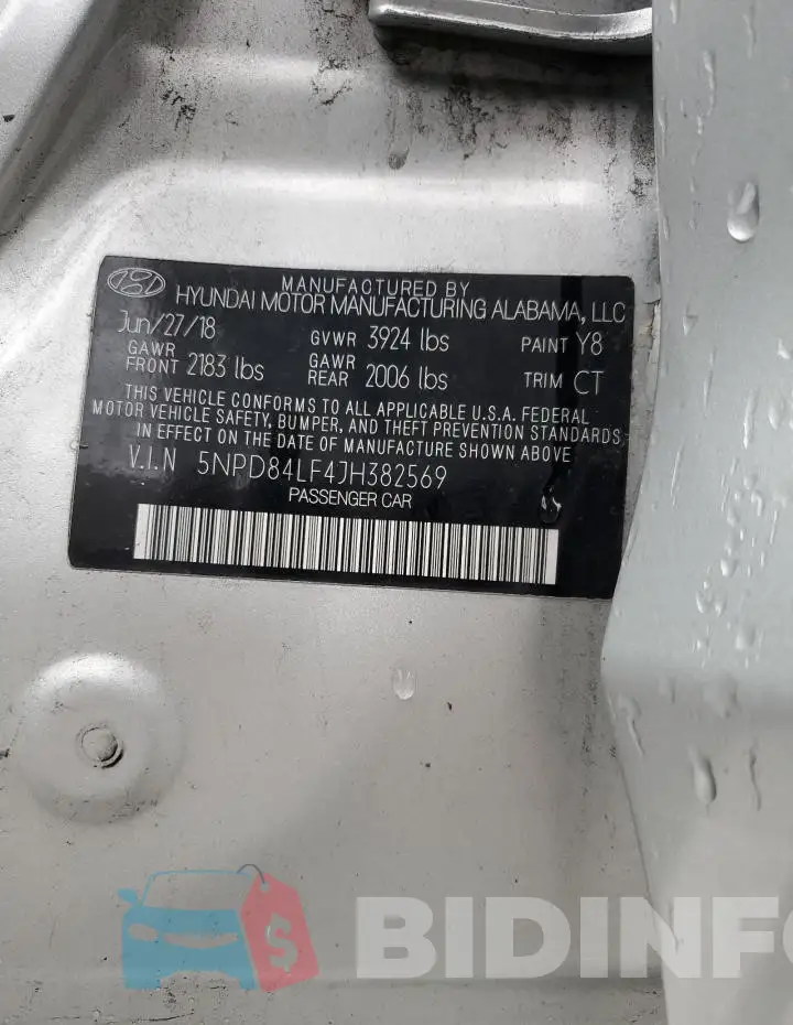 5NPD84LF4JH382569 Photo# 12