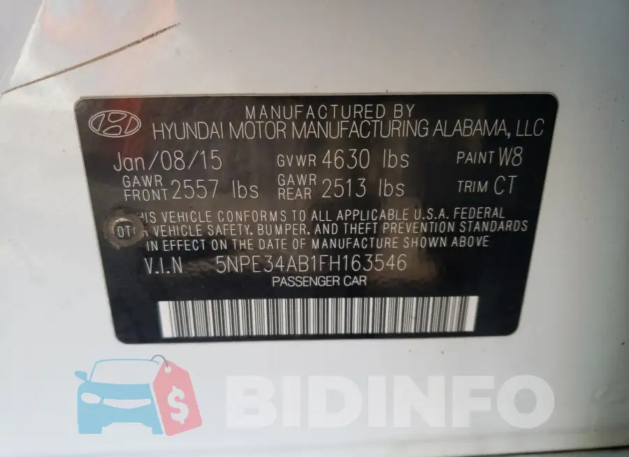 5NPE34AB1FH163546 Photo# 12