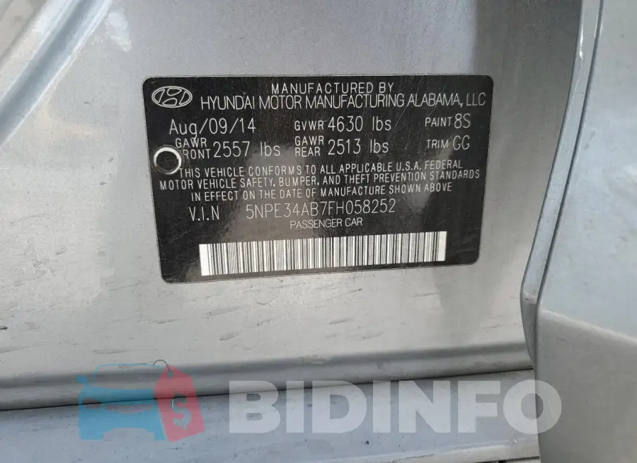 5NPE34AB7FH058252 Photo# 12