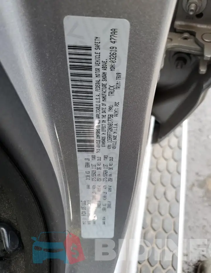 1C6RRFFG9KN817758 Photo# 12