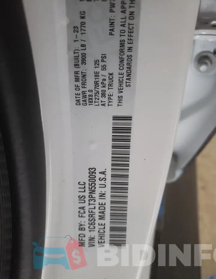 1C6SRFLT3PN550093 Photo# 13