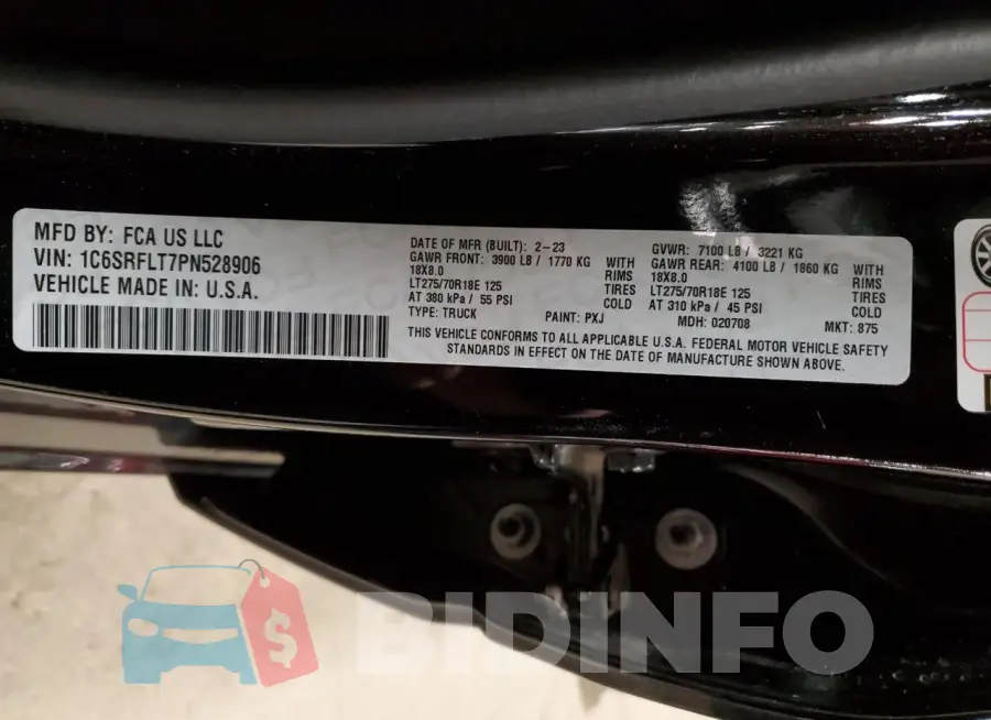 1C6SRFLT7PN528906 Photo# 13