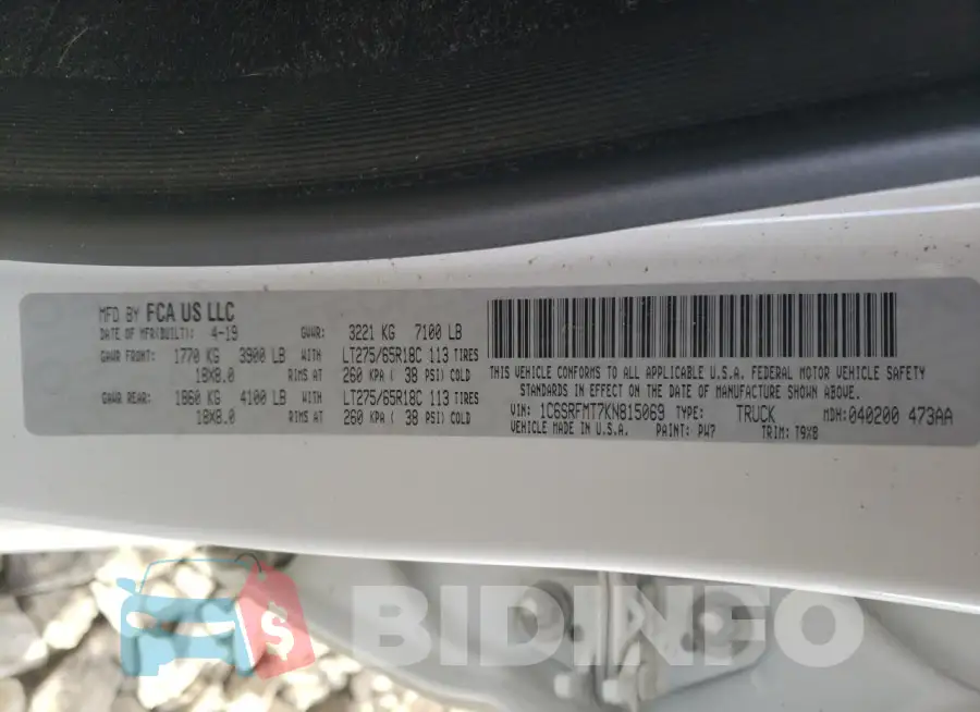 1C6SRFMT7KN815069 Photo# 12