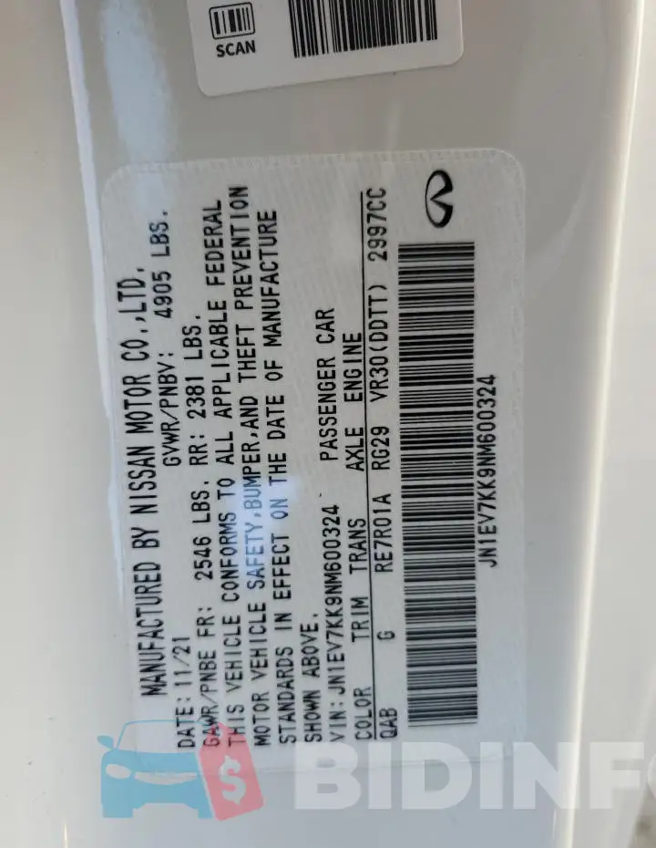 JN1EV7KK9NM600324 Photo# 12