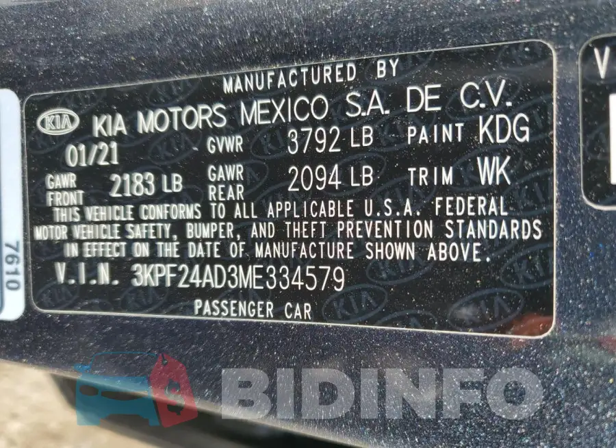 3KPF24AD3ME334579 Photo# 13