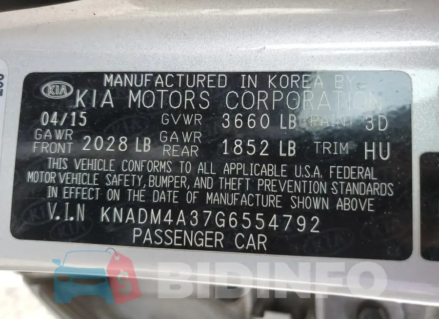 KNADM4A37G6554792 Photo# 12