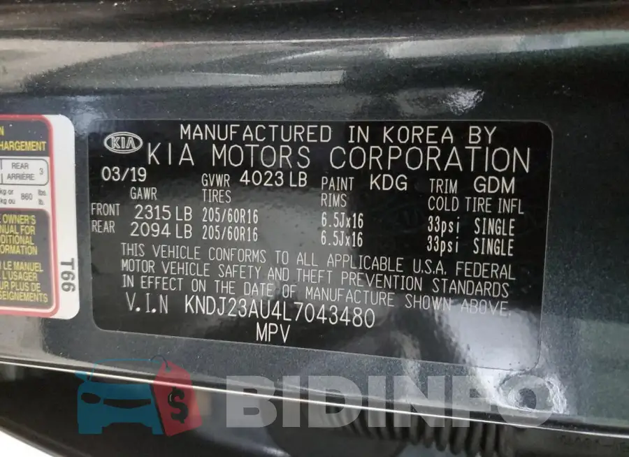 KNDJ23AU4L7043480 Photo# 12