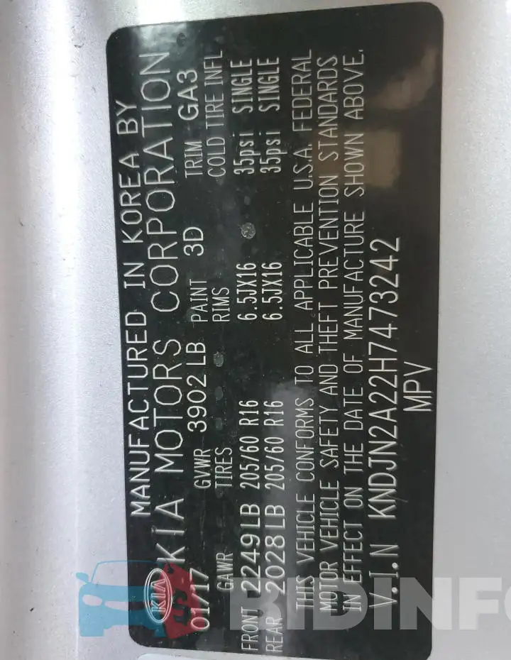 KNDJN2A22H7473242 Photo# 13