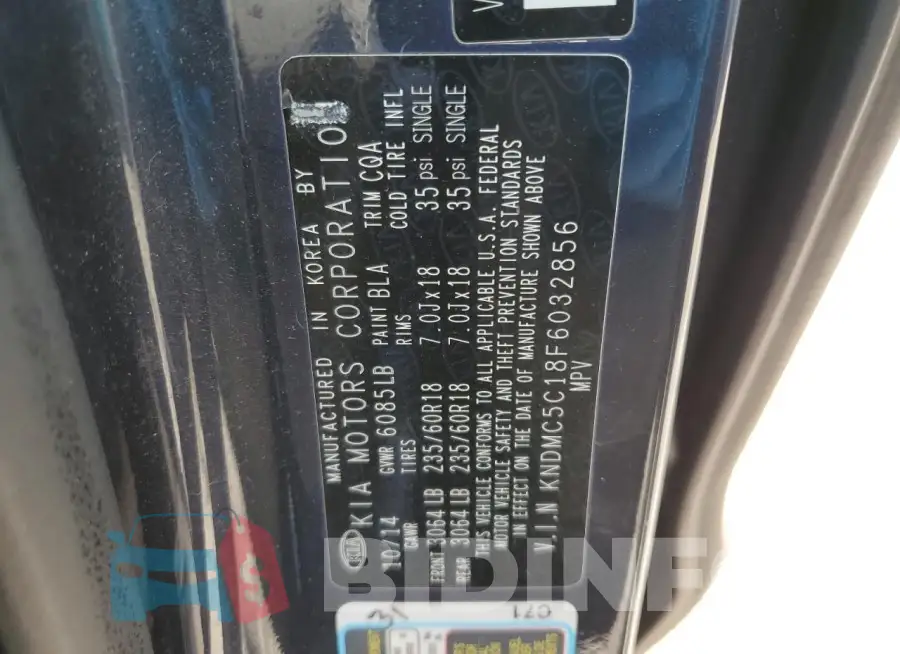KNDMC5C18F6032856 Photo# 13